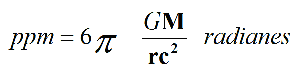 Formula of general relativity for the precession of the perihelion of Mercury