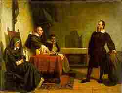 Galileo represents science in its opposition to the Holy Inquisition.
