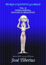 Copertina del libro Intelligenza, Intuito e Creatività. Dea egizia Nut con il sole sopra la sua testa.