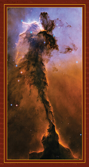 Eagle Nebula with red tones - STScI