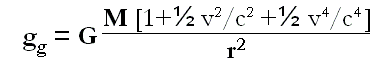 La ecuación de la gravedad con desarrollo teorema de Taylor.