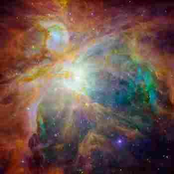 Nébuleuse d'Orion, Messier 42, M42, ou NGC 1976 - la NASA Hubble-Spitzer.