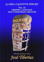 Front cover of the book Memory, Language and other Brain Abilities. Sarcophagus of ancient Egypt with colored drawings.