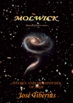 Cover of the book of Physics and Metaphysics of Time. interacting pair of galaxies Arp 273.